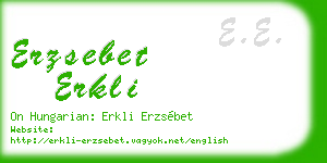 erzsebet erkli business card