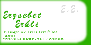 erzsebet erkli business card